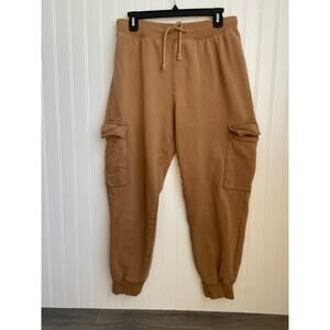 Gilded Intent Jogger Pants Women’s Size M Orange/Brown Boho Grunge, Pockets